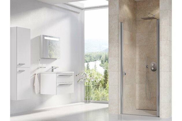Sprchové dveře Ravak Chrome CSD1 90 jednodílné, satin/transparent, 0QV70U00Z1