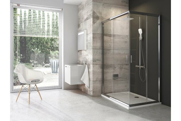 Sprchový kout Ravak Blix BLRV2K/BLRV2K 100x100 rohový, lesk/transparent