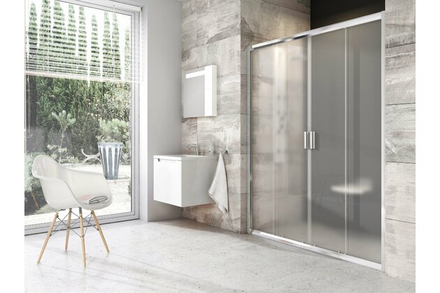 Sprchové dveře Ravak Blix BLDP4 200 čtyřdílné, lesk/grape, 0YVK0C00ZG