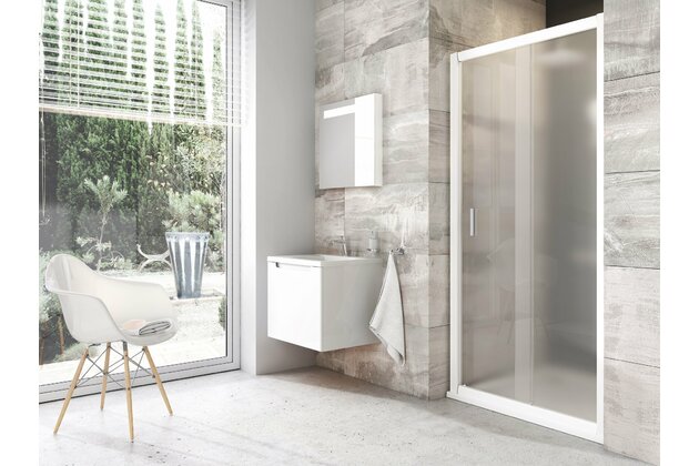 Sprchový kout Ravak Blix BLDP2/BLPS 120x80 rohový, bílá/grape