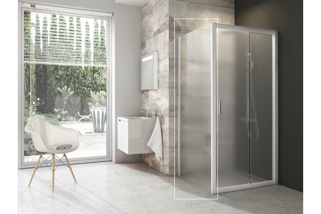 Pevná stěna Ravak Blix BLPS 90 jednodílná, bílá/grape, 9BH70100ZG