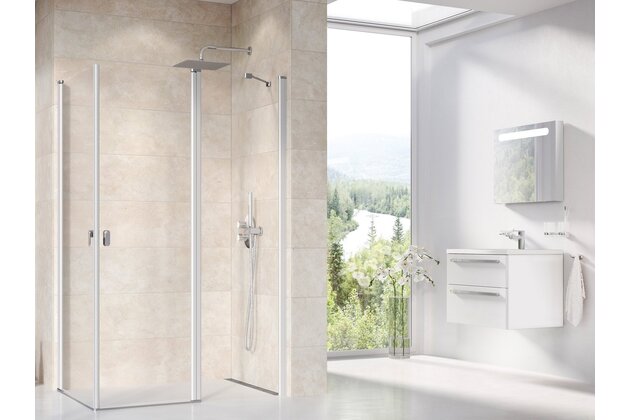 Sprchový kout Ravak Chrome CRV1/CRV2 80x100 rohový, chrom