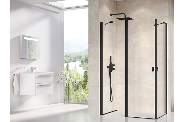 Sprchový kout Ravak Chrome CRV1/CRV2 100x110 rohový, černá