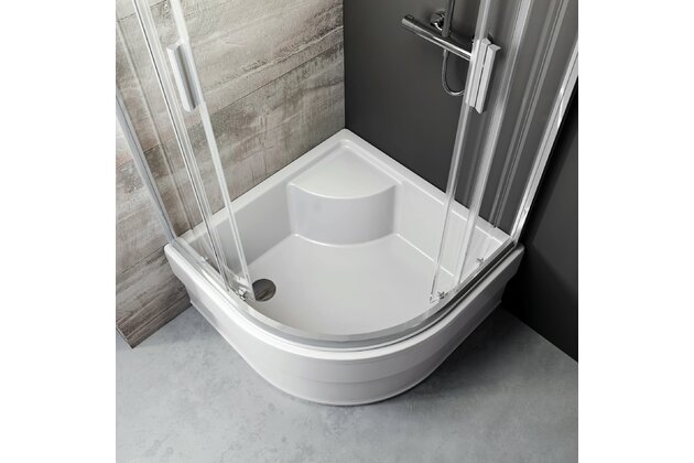 Sprchový kout Ravak Blix BLCP4 Sabina 90x90 čtyřdílný čtvrtkruhový snížený, lesk/transparent, 3B270C40Z1