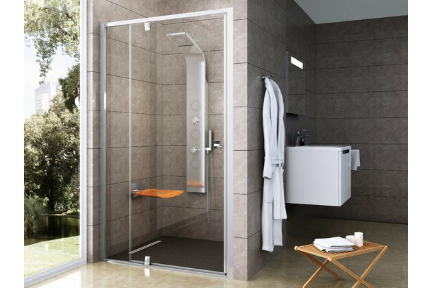 Sprchový kout Ravak Pivot PDOP2/PPS 120x80 rohový, lesk/transparent