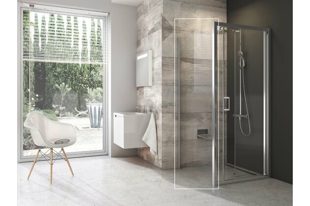 Sprchová stěna Ravak Blix BLPSZ 80 jednodílná, lesk/transparent, X93H40C00Z1