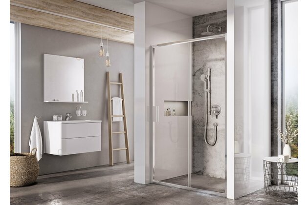 Sprchový kout Ravak Blix Slim BLSDP2/BLSPS 110x80 rohový, lesk/transparent