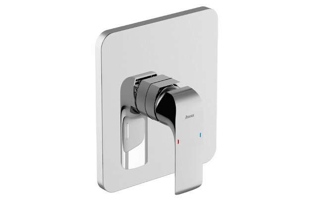 Baterie Ravak Flat vanová sprchová podomítková 1-cestná, bez tělesa, chrom, X070124