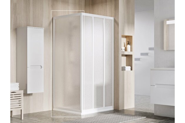 Pevná stěna Ravak Supernova APSS 80 198 jednodílná, bílá/pearl, 940401R211