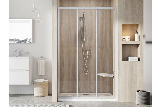 Sprchový kout Ravak Supernova ASDP3/APSS/APSS 80x80x198 třístěnný, satin/transparent