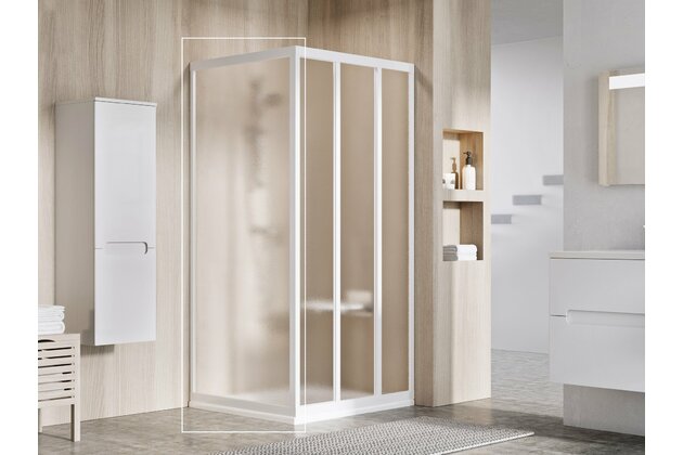 Pevná stěna Ravak Supernova APSS 90 198 jednodílná, bílá/grape, 940701R2ZG