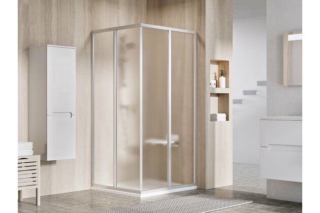 Sprchový kout Ravak Supernova SRV2 S 100x195 1/2 rohový, satin/grape, 14VA0UO2ZG