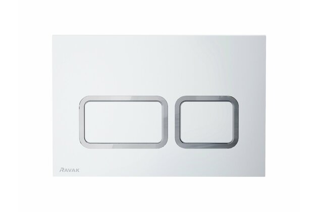 WC tlačítko Ravak Twin, satin, X01739