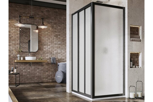 Pevná stěna Ravak Supernova APSS 75 198 jednodílná, černá/pearl, 940303R211