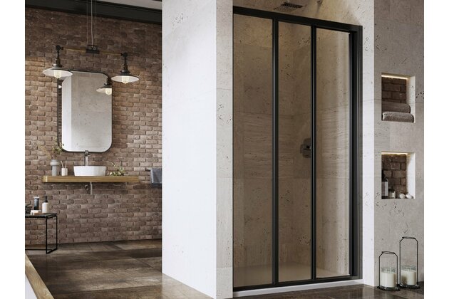 Sprchový kout Ravak Supernova ASDP3/APSS 130x75x198 rohový, černá/transparent