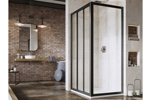 Sprchový kout Ravak Supernova ASDP3/APSS 110x90x198 rohový, černá/transparent