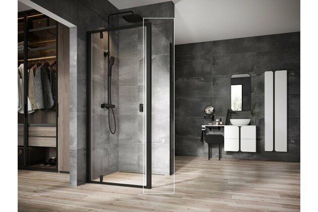 Pevná stěna Ravak Nexty NPSS 100, černá/transparent, 90OA0300Z1