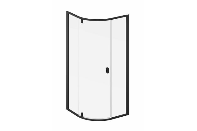 Sprchový kout Ravak Nexty NSKK3 90x90 třídílný čtvrtkruhový, černá/transparent, 3O677300Z1