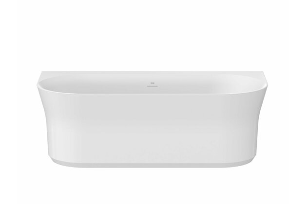 Vana Ypsilon Wall 178x86 oválná akrylátová volně stojící, bílá, krytka odtoku bílá/černá/chrom, XC00100028