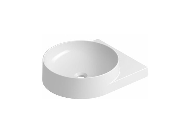 Umyvadlo Ravak Yard 40 tenkostěnné na konzoli, s otvorem pro baterii, bez přepadu, bílá, XJX01240002