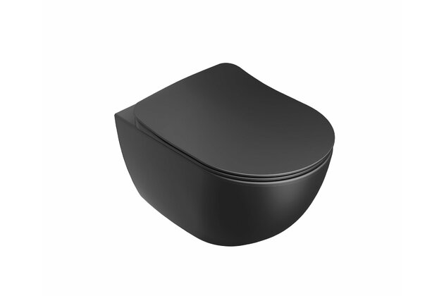 WC Ravak Uni Chrome RimOff závěsné, černá, X01794