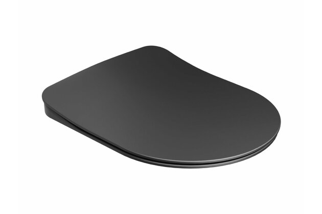 WC sedátko Uni Chrome Flat, černá, X01795