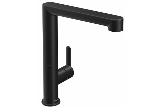 Baterie Ravak Puri umyvadlová, stojánková 269 mm s otočným ramínkem, bez výpusti, černá, X070183