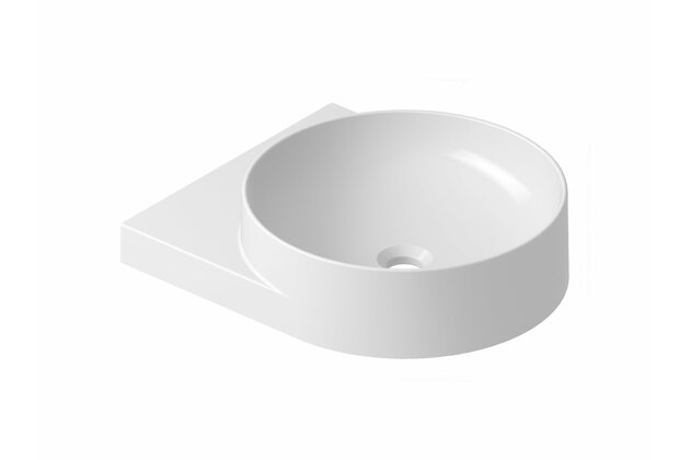 Umyvadlo Ravak Yard 40 tenkostěnné na konzoli, bez otvoru pro baterii, bez přepadu, bílá, XJX01040000