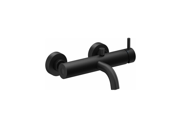 Baterie Ravak Espirit ES 022.00 vanová nástěnná, bez sprchového setu, černá mat, X070279