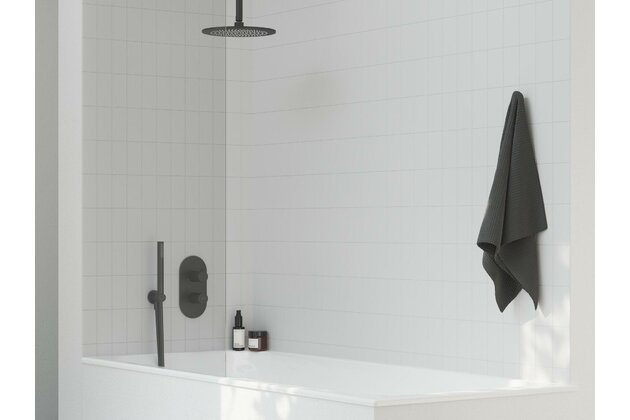 Baterie Ravak Espirit ES 067.00 podomítková, termostatická 3-cestná, bez tělesa, černá mat, X070289