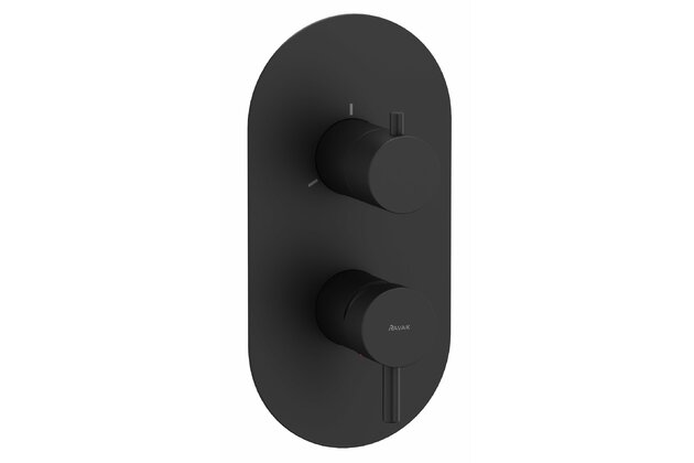 Baterie Ravak Espirit ES 068.00 RB F podomítková 3-cestná, bez tělesa, černá mat, X070283