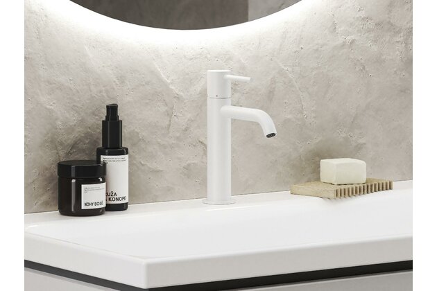 Baterie Ravak Espirit ES 012.00 umyvadlová, stojánková 190 mm, bez výpusti, bílá mat, X070236