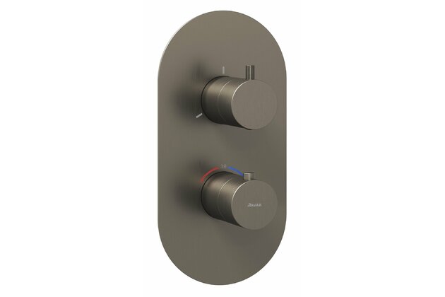 Baterie Ravak Espirit ES 067.00 podomítková, termostatická 3-cestná, bez tělesa, grafit, X070326