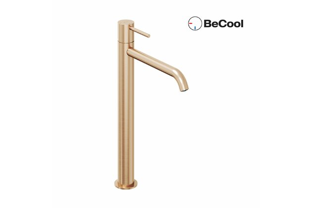 Baterie Ravak Espirit ES 015.00 umyvadlová, stojánková 340 mm s funkcí BeCool, bez výpusti, růžové zlato, X070408