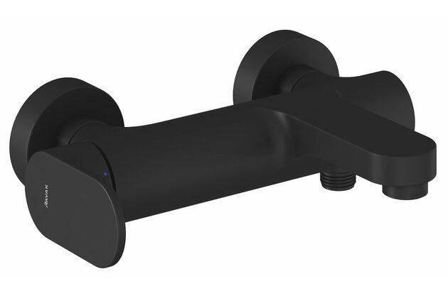 Baterie Ravak Eleganta EL022.00 vanová nástěnná, bez sprchového setu, černá mat, X070293