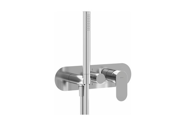 Baterie Ravak Eleganta EL 065.00 RB D podomítková 2-cestná, bez tělesa, se sprchovým setem, chrom, X070220