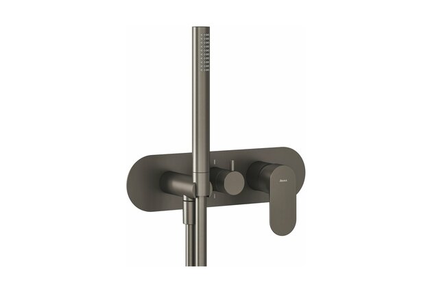 Baterie Ravak Eleganta EL 065.00 RB D podomítková 2-cestná podomítková, bez tělesa, se sprchovým setem, X070337