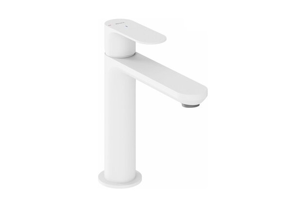 Baterie Ravak Eleganta EL012.00 umyvadlová, stojánková 170 mm s funkcí BeCool, bez výpusti, bílá mat, X070410