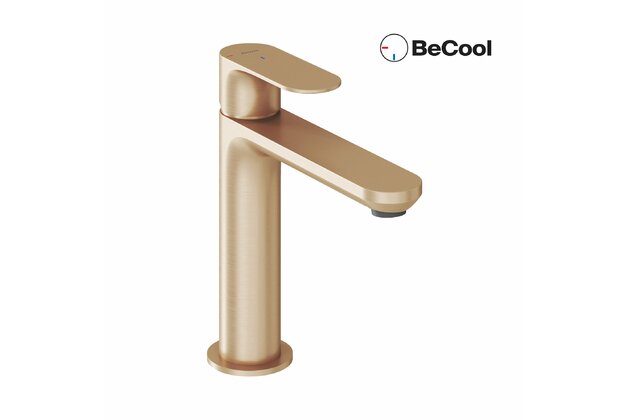 Baterie Ravak Eleganta EL012.00 umyvadlová, stojánková 170 mm s funkcí BeCool, bez výpusti, růžové zlato, X070413