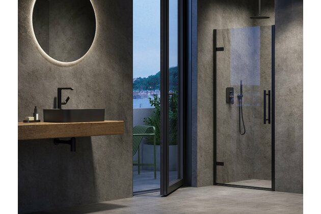 Sprchový kout Ravak Cool! COSD1/COPS 90x90 rohový, černá/transparent