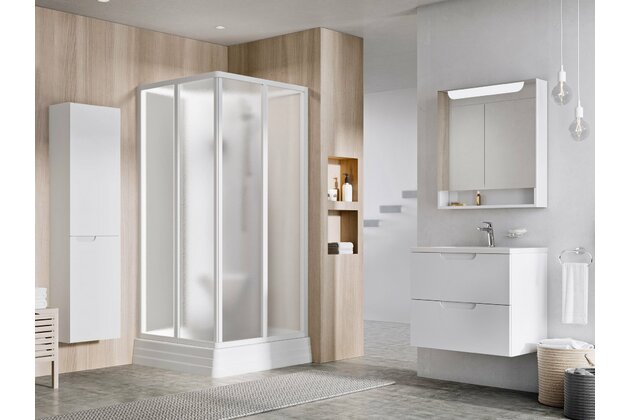 Sprchový box Ravak Supernova ASBRV2 90x90 čtyřdílný rohový, bílá/frape, 82677112ZG