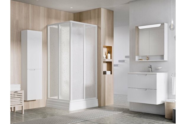 Sprchový box Ravak Supernova ASBRV2 90x90 čtyřdílný rohový, bílá/pearl, 8267711211