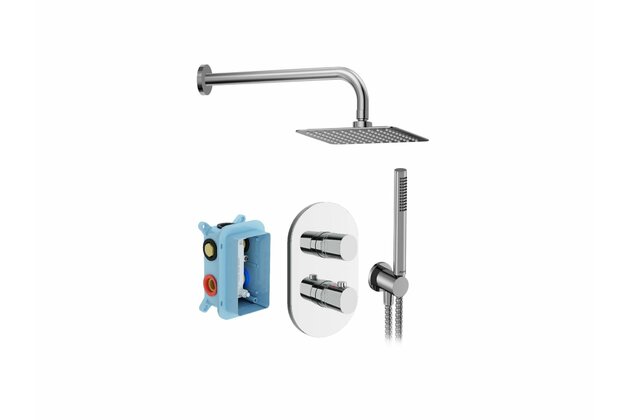 Sprchová souprava Ravak, chrome II podomítková sedmidílná termo, chrom, X07S015