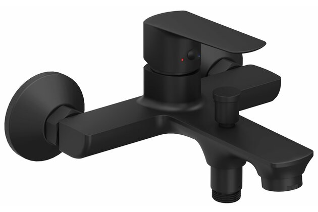 Baterie Ravak Life vanová nástěnná, bez sprchového setu, černá, X070479