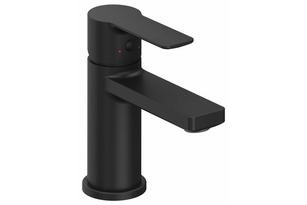 Baterie Ravak Solar umyvadlová, stojánková 135 mm, bez výpusti, černá, X070488