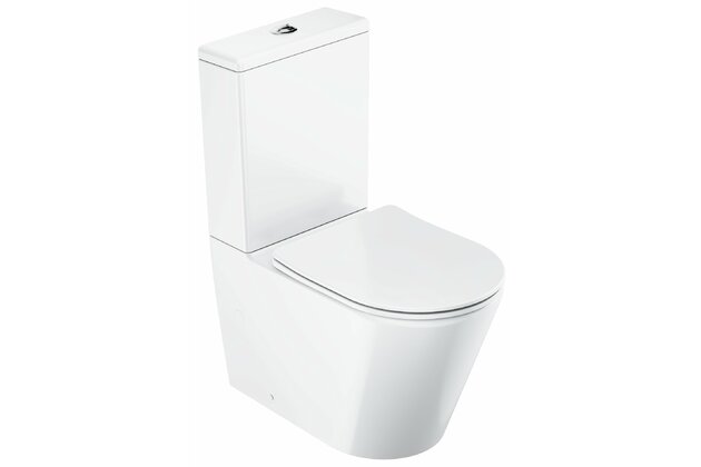 WC Ravak Elegant RimOff kombi set odpad vario bilé, X01872