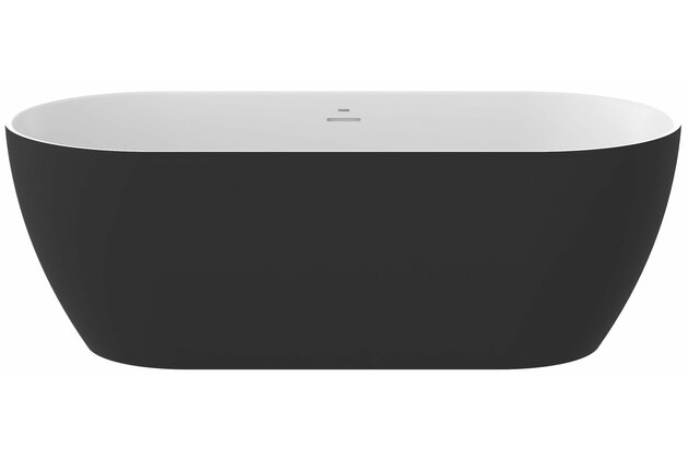 Vana Ravak Freedom O Tec 170x77 oválná akrylátová volně stojící, černá/bílá, krytka odtoku černáC, CD51700000