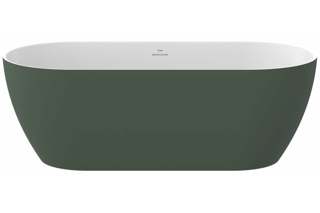 Vana Ravak Freedom O Tec 170x77 oválná akrylátová volně stojící, grey green/bílá, krytka odtoku bílá, CD11200000