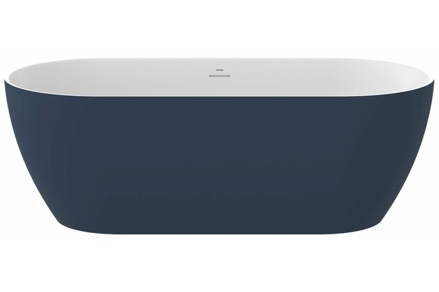 Vana Ravak Freedom O Tec 170x77 oválná akrylátová volně stojící, deepsea blue/bílá, krytka odtoku bílá, CD21400000