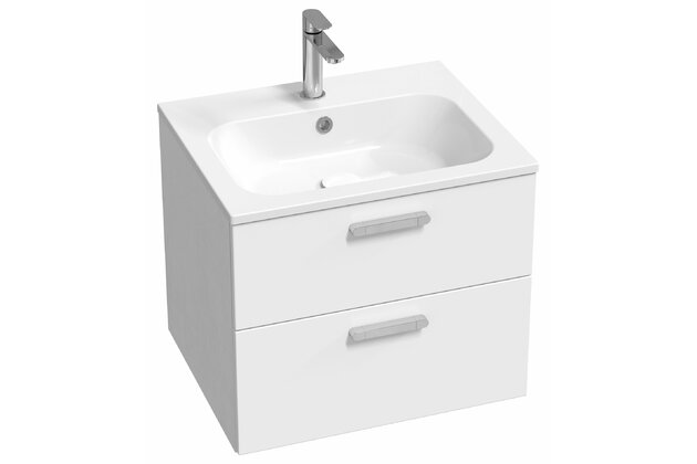 Skříňka pod umyvadlo Ravak SD Chrome II 60, bílá madla, chrom, X000001772